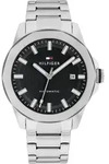 Automatikuhr TOMMY HILFIGER "LARS", silber (silberfarben, schwarz, schwarz),