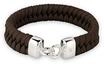 Armkette KUZZOI "Armband Silber Herren 925 Sterling Silber" Gr. 19, braun,
