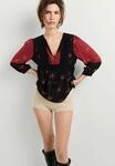 Blusentop PEPE JEANS "Bluse GERONIMA SHIRT", Damen, Gr. L, rot (schwarz), 100%