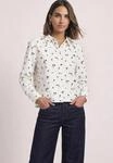 Langarmbluse STREET ONE, Damen, Gr. 34, pure beige, Web, 100% Baumwolle, gebl&uuml;mt,