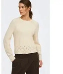 Strickpullover ONLY "ONLPRINCESS LS O-NECK DETAIL KNT", Damen, Gr. M, beige...