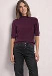 Pullunder STREET ONE, Damen, Gr. 34, lila (berry maroon meliert), Web, 37% Baumwolle,