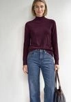 Rollkragenpullover STREET ONE, Damen, Gr. 34, lila (berry maroon), Stoff, 71%