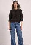 Cardigan STREET ONE, Damen, Gr. 40, braun (schwarz coffee), Grobstrick, 55%