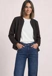 Kurzjacke STREET ONE, Damen, Gr. 34, braun (schwarz coffee), Web, 74% Baumwolle, 24%