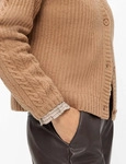 Cardigan BRAX "Style", Damen, Gr. 38, braun, Strick, 64% Baumwolle, 23%...