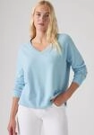 V-Ausschnitt-Pullover LEVI'S "SUPER SOFT VNECK PULLOVER", Damen, Gr. S (36), blau