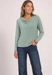 Langarmshirt STREET ONE, Damen, Gr. 34, gr&uuml;n (eucalyptus gr&uuml;n), Stoff, 70% Modal,