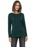 Langarmshirt STREET ONE, Damen, Gr. 34, gr&uuml;n (shadow teal, eucalyptus gr&uuml;n), Web,
