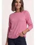 Langarmshirt STREET ONE, Damen, Gr. 36, rosa (warm blush meliert), Stoff, 67%