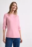 Langarmshirt STREET ONE, Damen, Gr. 34, rosa (schwarz coffee, vintage blush), Web,