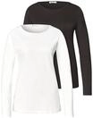 STREET ONE Langarmshirt aus reiner Baumwolle