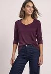 STREET ONE Langarmshirt in Unifarbe