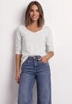 Langarmshirt STREET ONE, Damen, Gr. 38, wei&szlig; (sanftes wei&szlig;), Jersey, Oberstoff: 50%