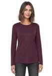 Langarmshirt STREET ONE, Damen, Gr. 34, lila (berry maroon, quiet rose), Web, 50%