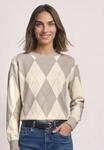 Langarmshirt STREET ONE, Damen, Gr. 34, clay sand, Stoff, 51% Polyester, 45% Viskose,