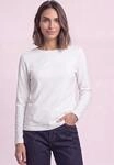 Langarmshirt STREET ONE, Damen, Gr. 34, wei&szlig;, Web, 50% Baumwolle, 50% Modal,