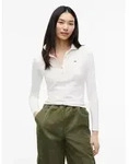 Tommy Jeans Langarm-Poloshirt "TJW SLIM ESSENTIAL LS POLO" Baumwollmischung,...