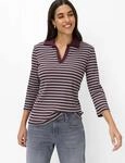 Poloshirt BRAX "Style CLEO M", Damen, Gr. 38, lila (dunkellila), 47% Baumwolle, 47%