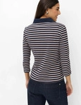 Poloshirt BRAX "Style CLEO M", Damen, Gr. 36, blau (navy), 47% Baumwolle, 47%...