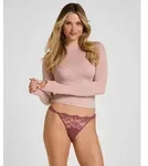 String HUNKEM&Ouml;LLER "Thong Naomi", Damen, Gr. XS, lila, 91% Polyamid, 9% Elasthan,