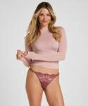 String HUNKEM&Ouml;LLER "Thong Naomi", Damen, Gr. XS, lila, 91% Polyamid, 9% Elasthan,