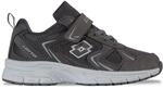 Sneaker LOTTO, M&auml;dchen, Gr. 25, dunkelgrau, grau, Kunstfaser, Synthetik, mehrfarbig,