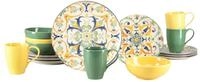 CreaTable Kombiservice "Giardini, Geschirr-Set, 16-tlg." Mediterrane Leichtigkeit,