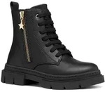 Schn&uuml;rboots GEOX "J KARSYN GIRL", M&auml;dchen, Gr. 31, Synthetik Textil, schwarz,
