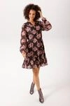 Aniston CASUAL Tunikakleid mit abnehmbarem Bindeg&uuml;rtel, mit romantischen Rosen
