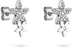 Paar Ohrstecker TAMARIS "Schmuck Geschenk Edelstahl Bl&uuml;ten-Ohrstecker Glitter