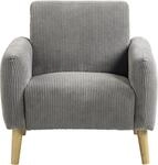 OTTO home Sessel "Moby" mit Federkern, kleiner Tasche und in modernem Cordbezug