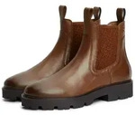 Tommy Hilfiger Chelseaboots "TH MONOGRAM LEATHER CHELSEA BOOT" Blockabsatz,