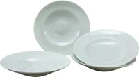 CreaTable Pastateller "Europa wei&szlig;, Teller-Set f&uuml;r Pasta, 4-tlg." Zeitlos,