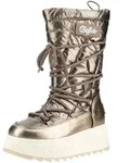 Snowboots BUFFALO "Buffalo Stiefel Lederimitat/Textil", Damen, Gr. 42, gold...