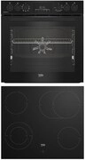 BEKO Elektro-Herd-Set "BBUMA1132B" mit 1-fach-Teleskopauszug SteamShine Set, 1...