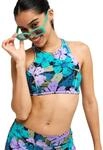 Bade-Shirt ROXY "Roxy Active Crop Top", Damen, Gr. L, bunt (viola golden gal s),
