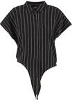 Klassische Bluse URBAN CLASSICS "Urban Classics Ladies Structured Striped Tied
