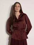 Apricot Klassische Bluse "Weiches Satinhemd" mit Knopfleiste