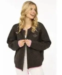 Strickjacke ZWILLINGSHERZ "ZH", Damen, Gr. S/M, braun, Grobstrick,...