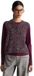 Strickweste MARC O'POLO DENIM "aus Baumwoll-Schurwolle-Mix", Damen, Gr. XS, lila
