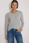 Langarmshirt CECIL, Damen, Gr. L (42), light grau melange, Stoff, 79% Viskose, 17%