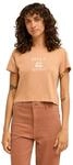 T-Shirt BILLABONG "Surfing In Town Crop", Damen, Gr. L, beige (sugar almond),