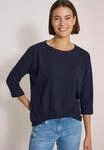 3/4-Arm-Shirt CECIL, Damen, Gr. S (38), blau (urban dunkelblau), Web, 50% Polyester,