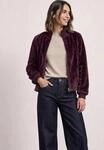 STREET ONE Blouson ohne Kapuze Fake Fur Blouson mit Strickdetails und Leo-Optik