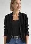 Kurzblazer STREET ONE, Damen, Gr. 34, schwarz, Stoff;Web;Jersey, 76% Polyester, 23%