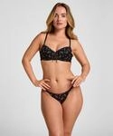 Hipster HUNKEM&Ouml;LLER "Brazilian Iris", Damen, Gr. XS, schwarz, 69% Polyamid, 16%