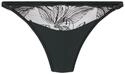 String HUNKEM&Ouml;LLER "Highleg Thong Ellen", Damen, Gr. XS, schwarz, 79% Polyester, 15%