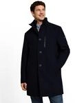 Wollmantel TOM TAILOR, Herren, Gr. XXL, schwarz (sky captain), Web, Obermaterial: 73%