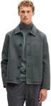 Outdoorjacke MARC O'POLO "aus weichem Double Face Wool Blend", Herren, Gr. S, gr&uuml;n